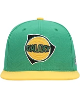 Men's Mitchell & Ness Green La Galaxy Throwback Logo Snapback Hat