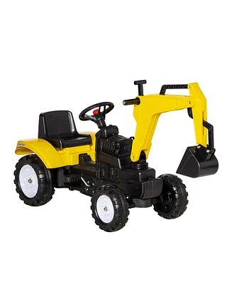 Aosom Kids Ride-On Construction with Horn for Kids & Toddlers 3+,