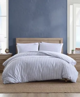 Nautica Beaux Stripe Cotton Reversible Duvet Covers