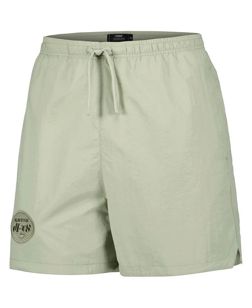 Men's Pro Standard Light Green New York Jets Neutrals 2.0 Woven Shorts