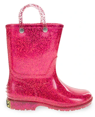 Toddler & Little Girl's Glitter Rain Boot