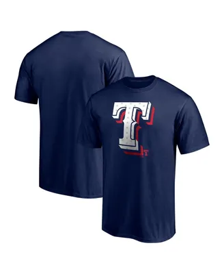 Men's Fanatics Navy Texas Rangers Red White and Team T-shirt