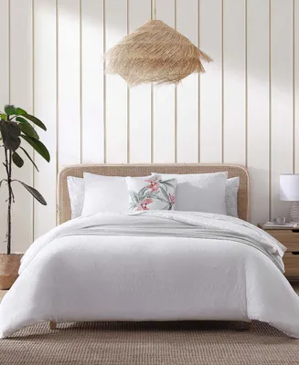 Closeout! Tommy Bahama Home Wicker Woven Solid 3 Piece Duvet Cover Set, Full/Queen