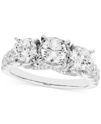 Diamond Three Stone Engagement Ring (2 ct. t.w.) in 14k White Gold