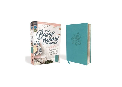Niv, The Busy Mom's Bible, Leathersoft, Teal, Red Letter, Comfort Print- Daily Inspiration Even If You Only Have One Minute by Zondervan