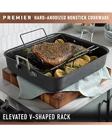 Calphalon Premier Hard-Anodized Nonstick 16" Roasting Pan with Rack