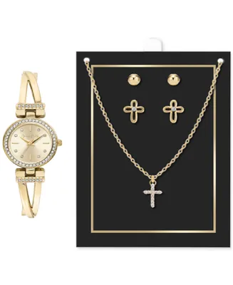 Jessica Carlyle Women's Bracelet Watch 26mm Gift Set