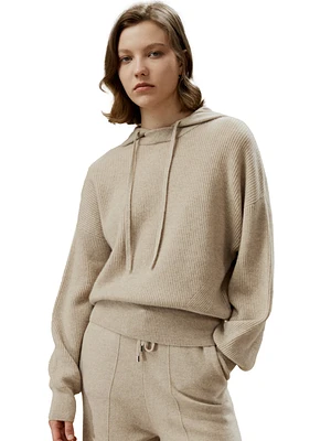 Lilysilk Women's 100% Cashmere Detachable Hoodie for Women