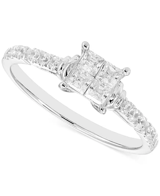 Diamond Quad Ring (1/2 ct. t.w.) in 14k White Gold