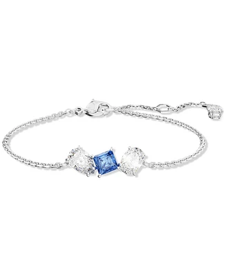 Swarovski Rhodium-Plated Mixed Crystal Link Bracelet