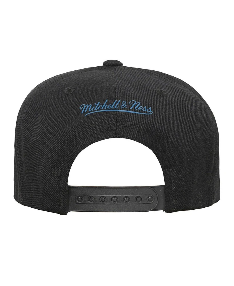 Big Boys and Girls Mitchell & Ness Black Los Angeles Lakers Team Script Snapback Hat