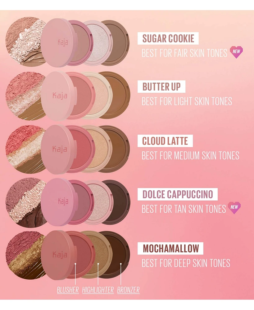 Kaja Face Bento Cream Bronzer, Powder Blush & Highlighter Sculpting Trio
