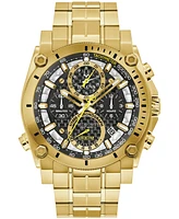 Bulova Men's Chronograph Precisionist Icon Gold-Tone Stainless Steel Bracelet Watch 47mm