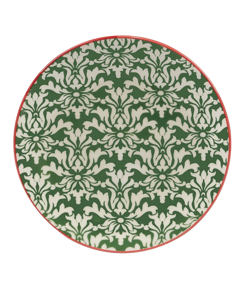 Certified International Winter Medley 6" Canape Plates Set of 6, Service for 6