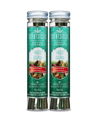 National Tree Company Scentsicles Scented Ornaments, 6 Count Bottles, Infused Paper Sticks, 2 Pack Set