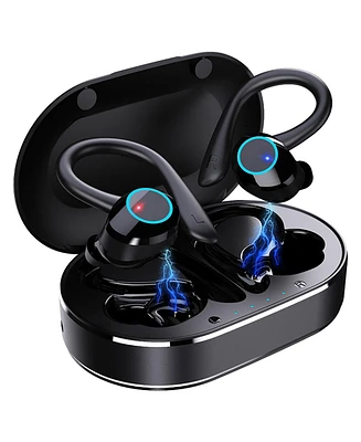 Sport Ear-Bud/Bluetooth 5.1- 28Hr Playtime, HiFi Stereo/Noise Cancel