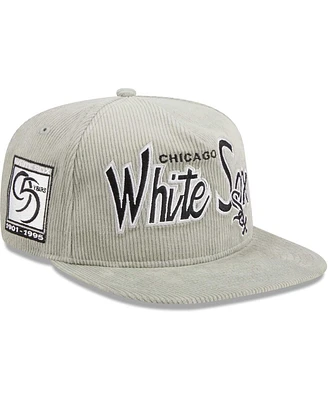 Men's New Era Gray Chicago White Sox Corduroy Golfer Adjustable Hat