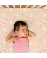 The Peanutshell Fitted Crib Sheet for Girls, 4 Pack Set, Boho