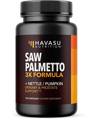 Saw Palmetto + Nettle & Pumpkin Seed Capsules, Havasu Nutrition, 120ct