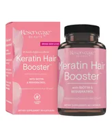 Reserveage, Keratin Hair Booster, Hair and Nails Supplement, Supports Healthy Thickness and Shine with Biotin, 60 Capsules (30 Servings)