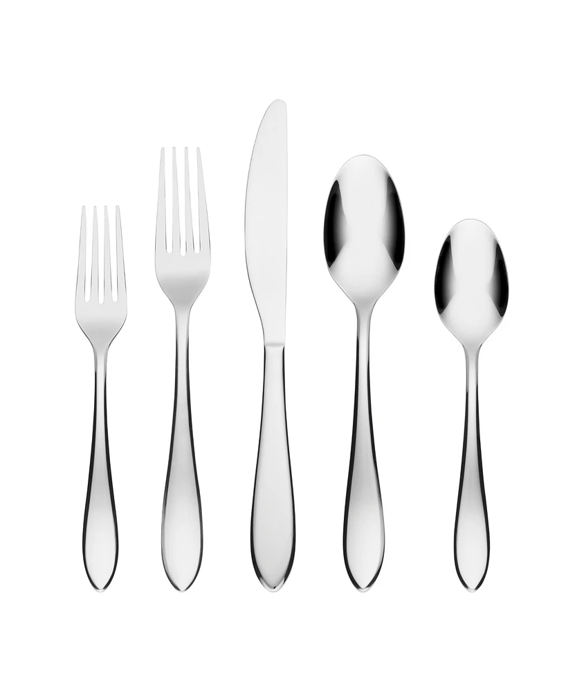 Cambridge Silversmiths Delia Mirror Piece Stainless Steel Flatware Set