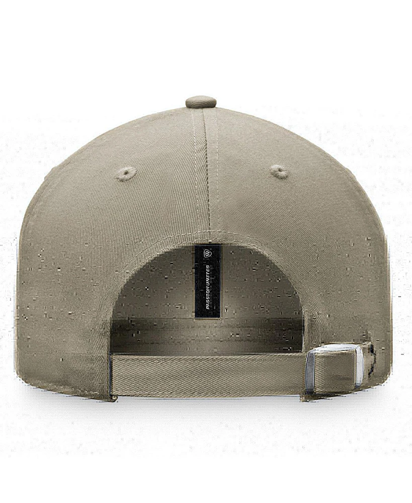 Men's Top of the World Khaki Mississippi State Bulldogs Slice Adjustable Hat