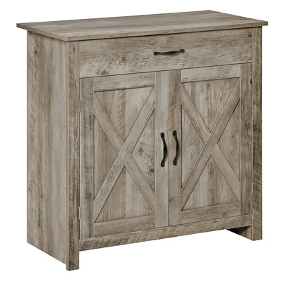 Homcom 32" Modern Farm Style Sideboard Storage Buffet Server Cabinet Organizer