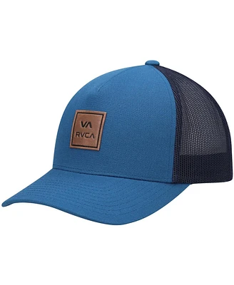 Men's Rvca Blue, Navy All The Way Snapback Trucker Hat