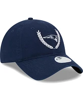 Women's New Era Navy New England Patriots Leaves 9TWENTY Adjustable Hat