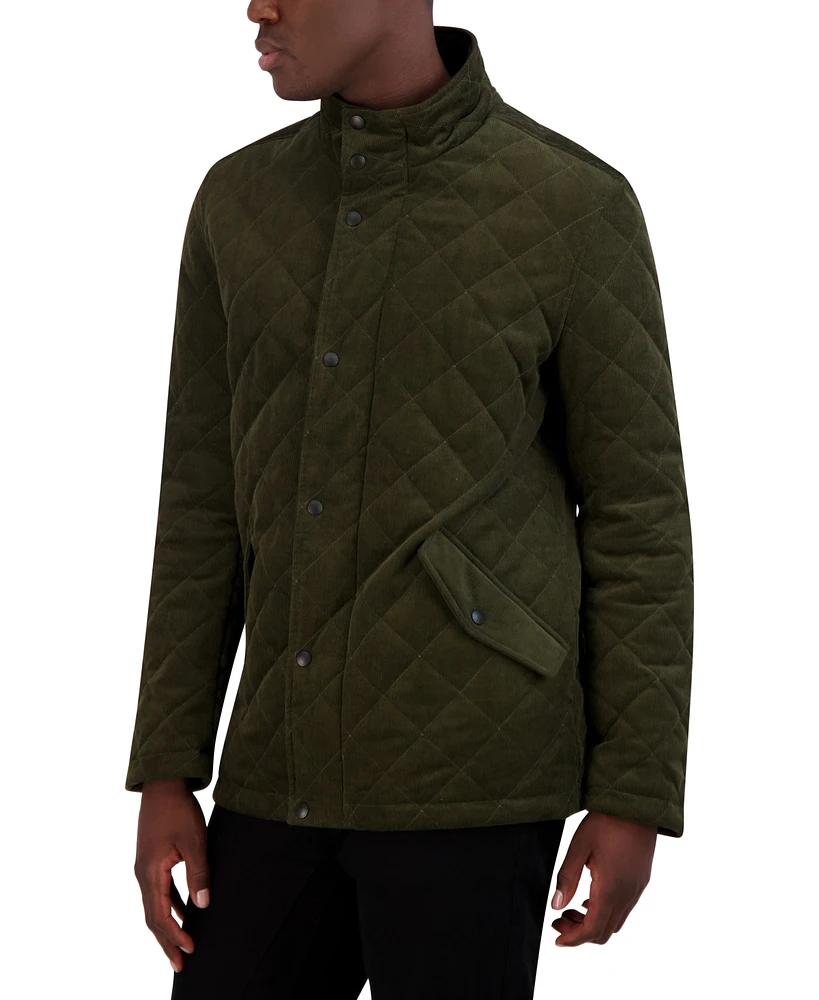 Cole Haan Men's Diamond-Quilted Corduroy Jacket