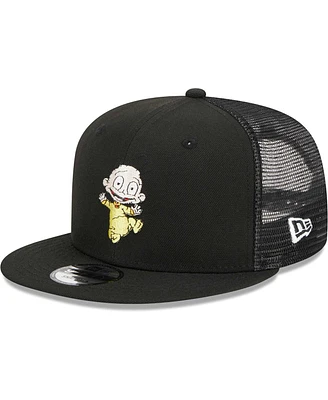Men's New Era Black Rugrats Dil Trucker 9FIFTY Snapback Hat