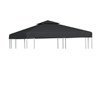 vidaXL Gazebo Cover Canopy Replacement 1 oz/ft² Dark Gray 9.8'x9.8'