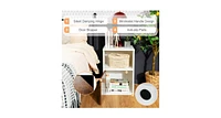 Slickblue Set of 2 Nightstands Side End Table for Living Room
