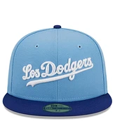 Men's New Era Light Blue Los Angeles Dodgers Cooperstown Collection Retro City 59FIFTY Fitted Hat