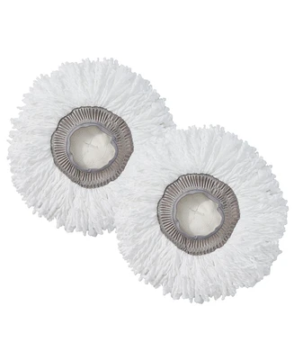 True & Tidy 2-Piece Round Mop Pad Replacement Set for Spray-360 Clean Everywhere Spray Mop Kit
