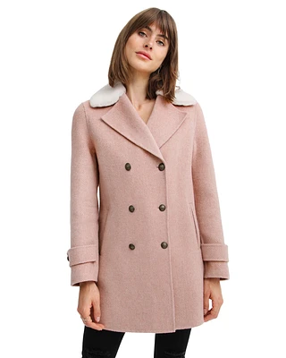 Belle & Bloom Liberty Sherpa Collar Wool Blend Coat