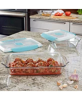 Anchor Hocking Glass 3 Quarts Bake Dish with Truelock Lid, 2 Piece Set