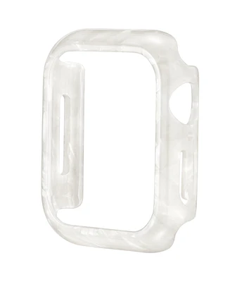Anne Klein Women's Marbleized Ivory Acetate Protective Case designed for Apple Watch 41mm