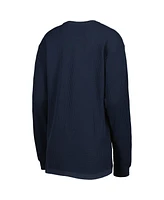 Women's Pressbox Navy Notre Dame Fighting Irish Surf Plus Southlawn Waffle-Knit Thermal Tri-Blend Long Sleeve T-shirt