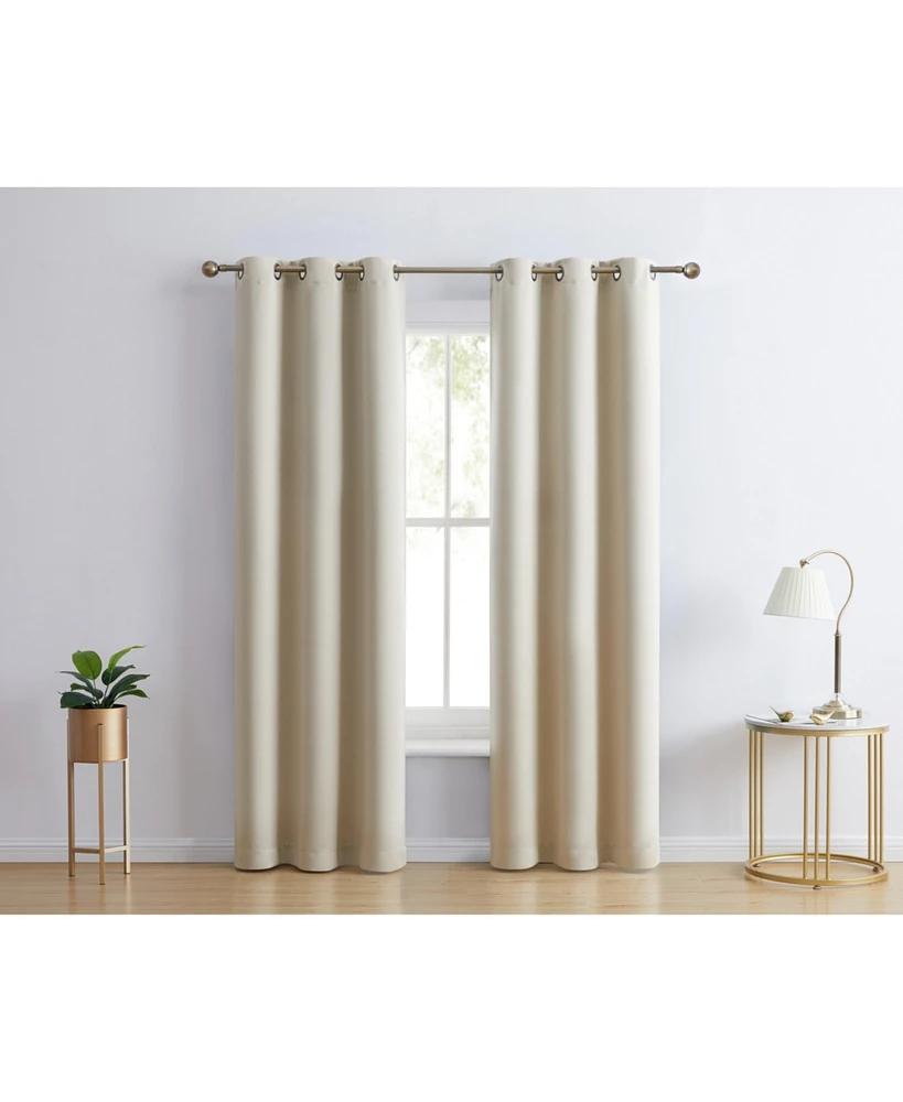 Hlc.me Laurance Full Shaded Blackout Curtains - Thermal Insulation Light Blocking Home Theater Grommet Window Drapery Basement Curtains