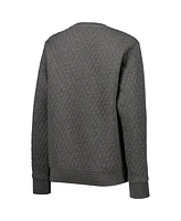 Women's Pressbox Heather Charcoal Ucf Knights Moose Quilted Pullover Sweatshirt