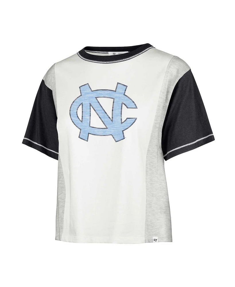 Women's '47 Brand White Distressed North Carolina Tar Heels Vault Premier Tilda T-shirt