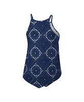 Women's Colosseum x Wrangler Navy Distressed Michigan Wolverines Bandana Tank Top