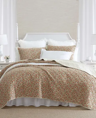 Laura Ashley Loves ton Cotton Reversible 2-Piece Quilt Set, Twin