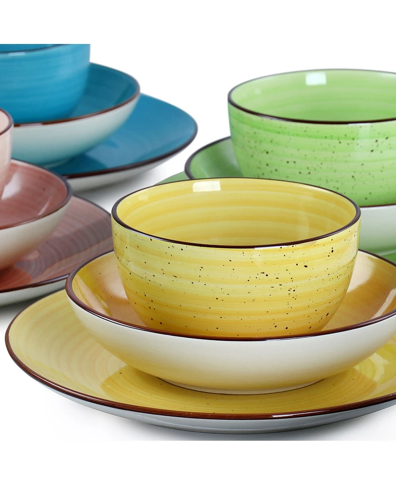 Elama Sebastian 24 Pc. Dinnerware Set, Service for 6