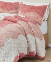 Intelligent Design Cassie Ombre Shaggy Faux Fur 3 Piece Comforter Set, Full/Queen