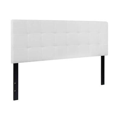 Quilted Tufted Queen Upholstered Headboard