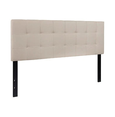 Quilted Tufted Queen Upholstered Headboard
