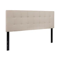 Quilted Tufted Queen Upholstered Headboard