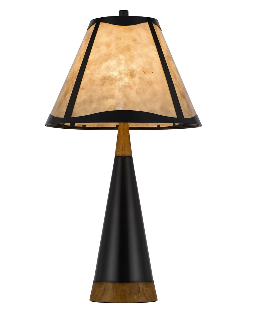 29.5" Height Metal and Wood Table Lamp with Shade